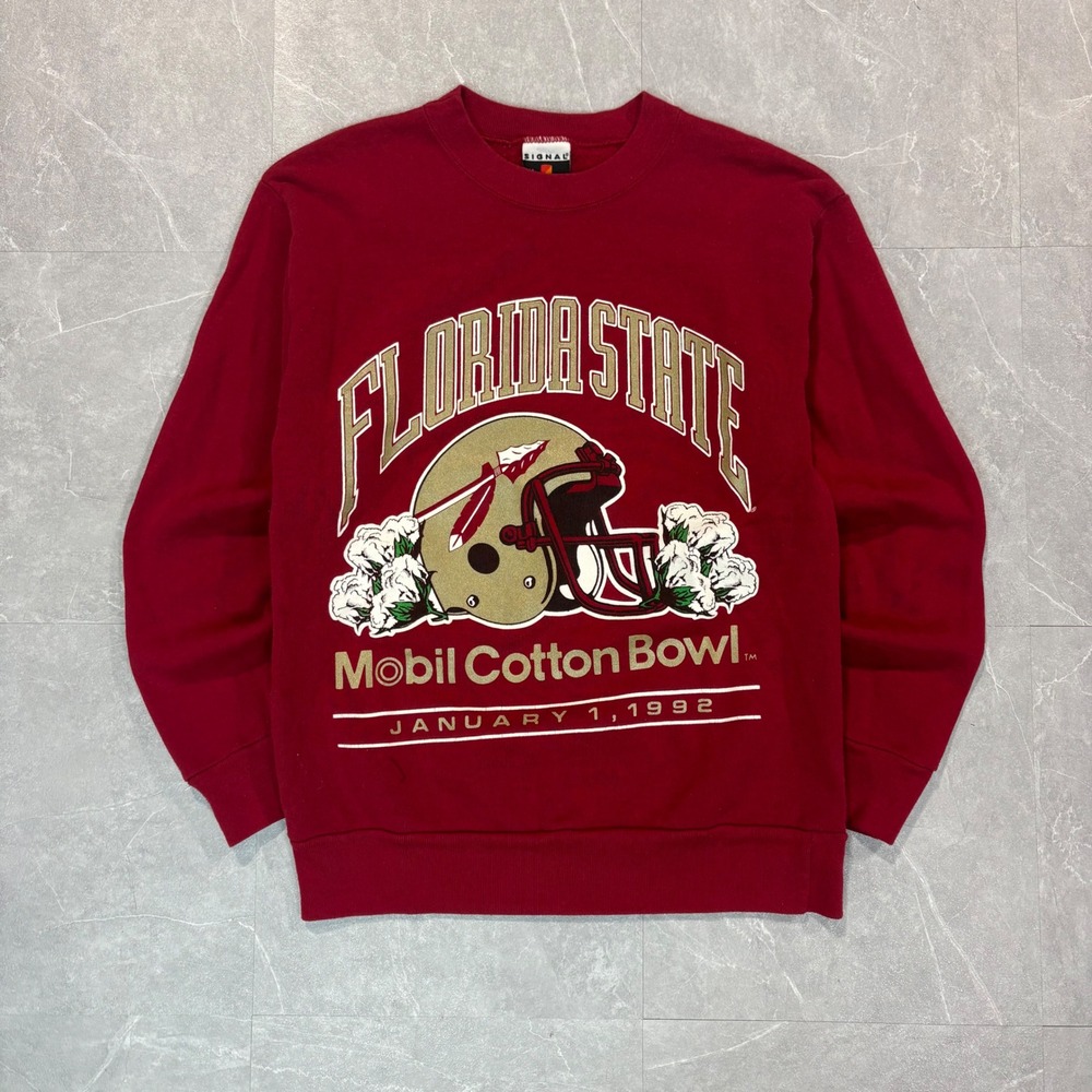 Vintage 1992 Florida State FSU Cotton Bowl Sweatshirt Signal Sports Mens M Red